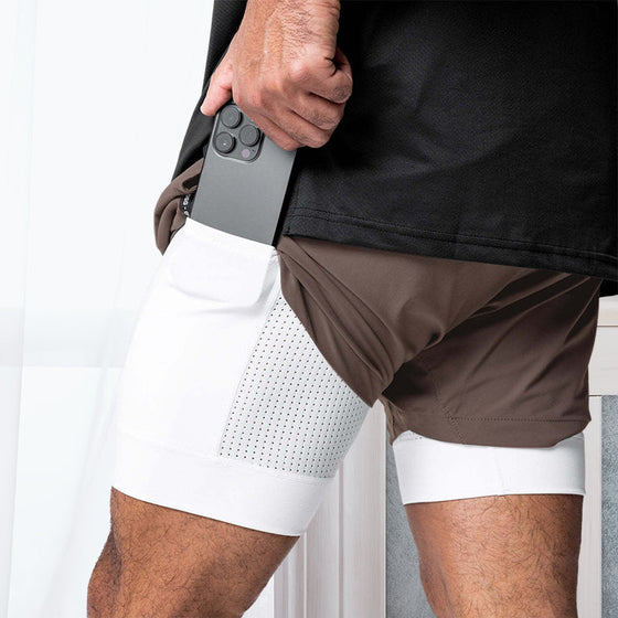 Löparshorts 2 i 1 för män