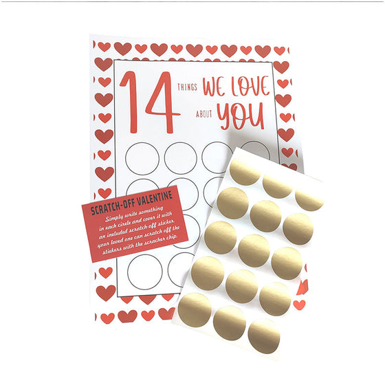 Alla hjärtans Scratch Off-tryck