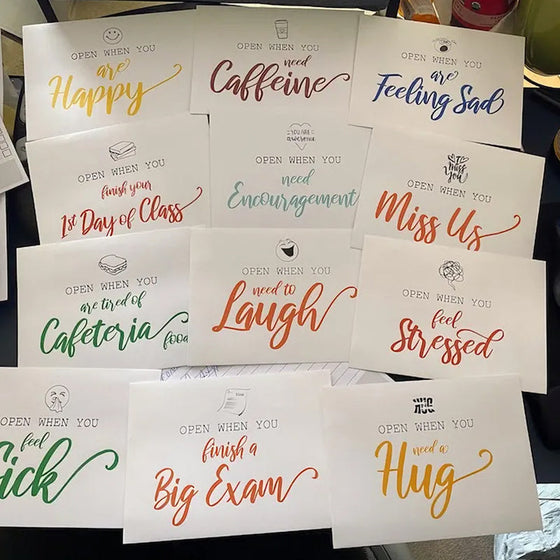 Graduationkortuppsättning (16 kuvert)