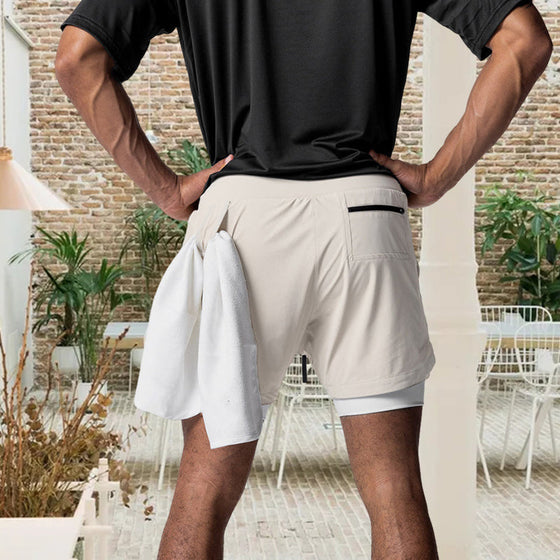 Löparshorts 2 i 1 för män