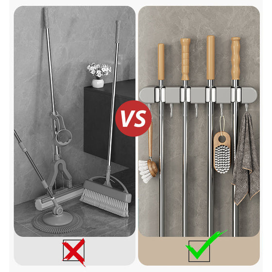 Multifunktionell mopphållare med krok