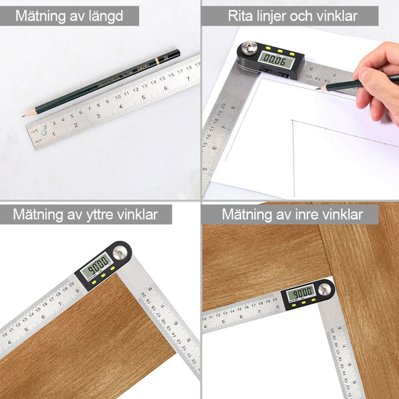 Elektronisk digital displayvinkellinjal