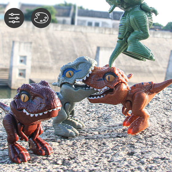 Fingerbitande dinosaurier actionfigurer