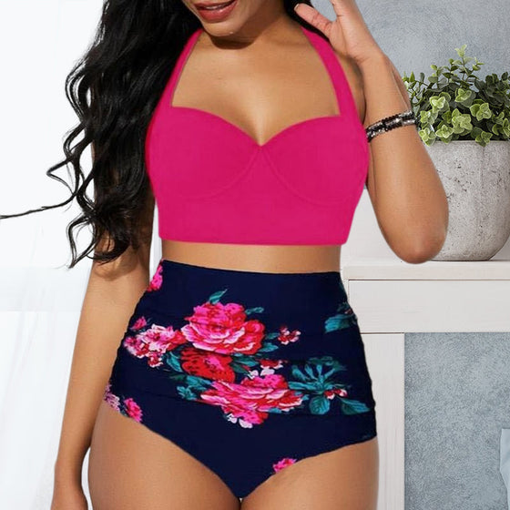 Blomstertryck bikini set