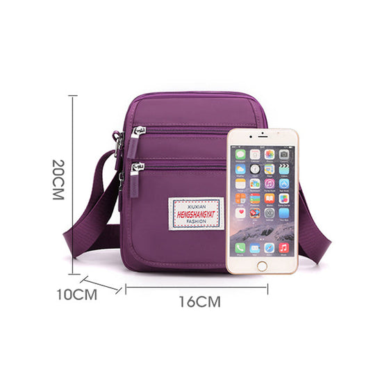 Vattentät lätt axelväska i nylon med stor kapacitet