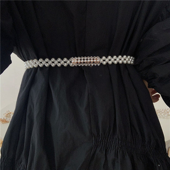 Elegant elastisk midjepärlkedja