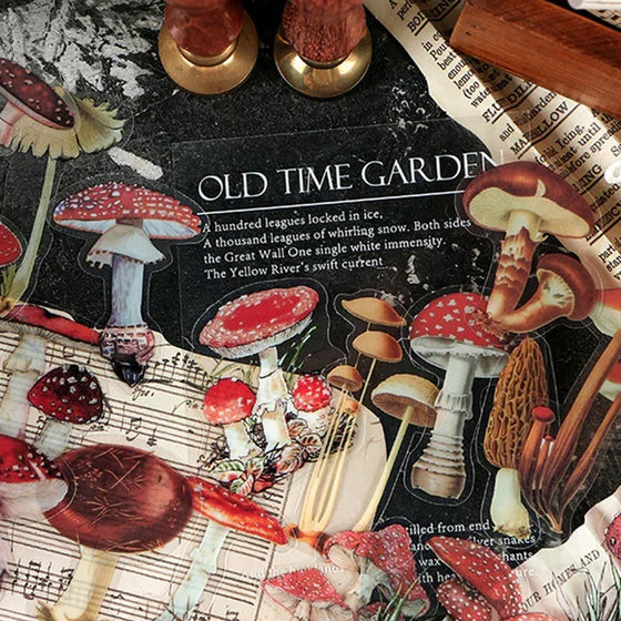 Set med klistermärken i Memory Garden-serien tillverkade av PET-material