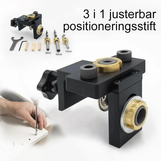 3 i 1 Justerbara verktyg för träborrningssökare