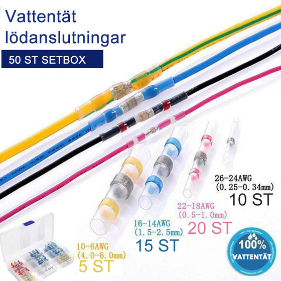 Vattentäta lödkabelkontakter