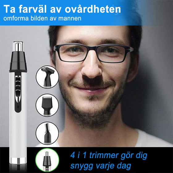 4 i 1 elektrisk näshårstrimmer