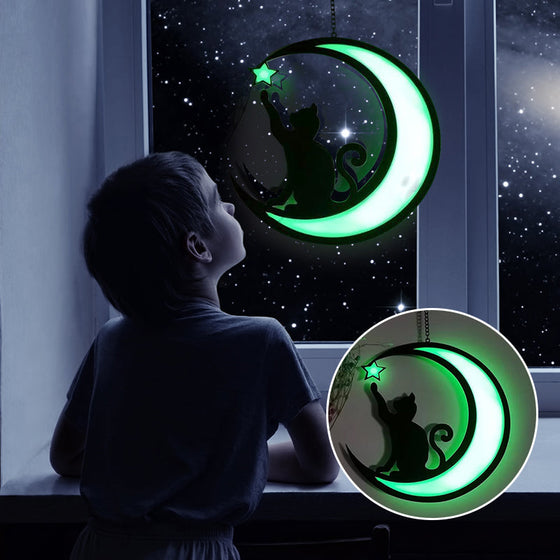 Månsvart kattdekorationer