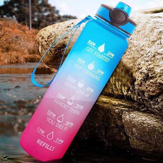 Färggradient sportflaska