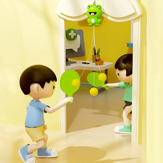 Bärbar hängande bordtennistränare för inomhusbruk