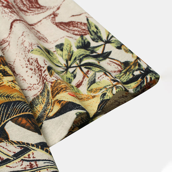 Blommig klänning med halva ärmar