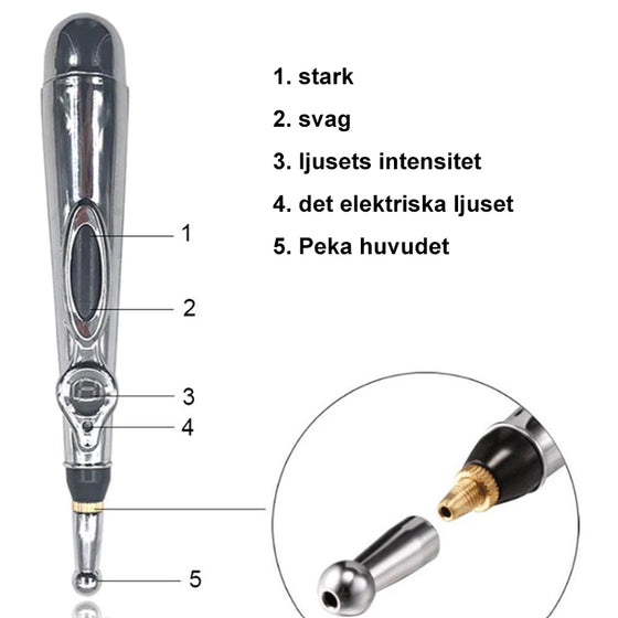 Bekväm elektrisk akupunkturmassagepenna