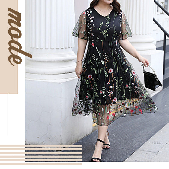 Blommig Klänning | Plus size