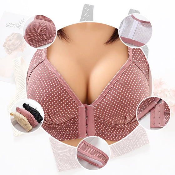 Sexiga push up-bh:ar trådfria underkläder helkupa bomull