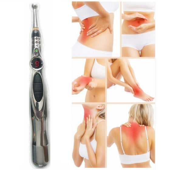 Bekväm elektrisk akupunkturmassagepenna