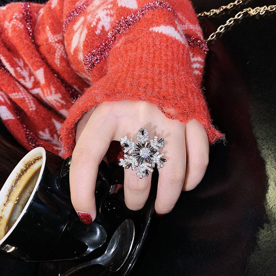 Dubbellager roterbar snöflinga öppen ring