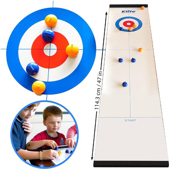 Table curling game