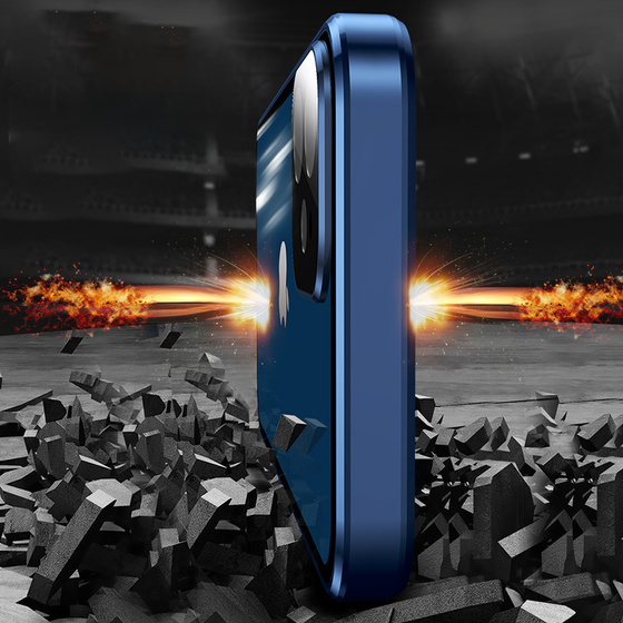 Dubbelsidigt iPhone-fodral med spänne