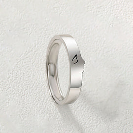En kyss Sterling Silver Par Ringar Alla hjärtans dag presentguide