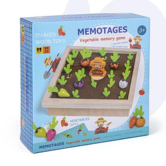 Minnesspel för grönsaker