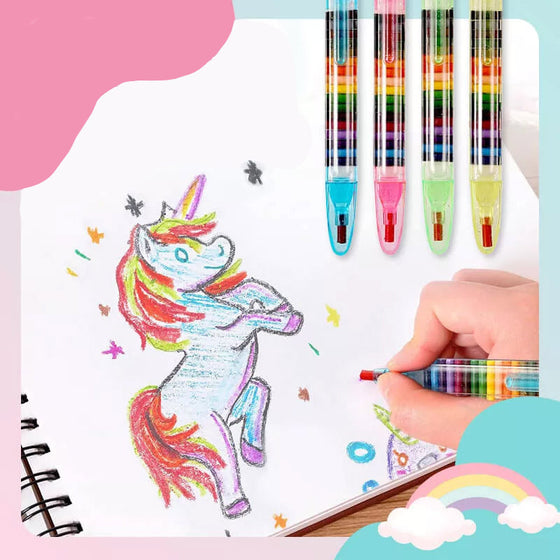 20 i 1 flerfärgade kritor