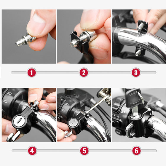 Multifunktionellt motorcykelhjälmlås