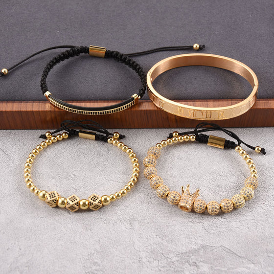 Armband i Fyra Delar av en Kronkombination av Zirkon