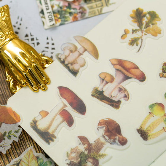 Set med klistermärken i Memory Garden-serien tillverkade av PET-material