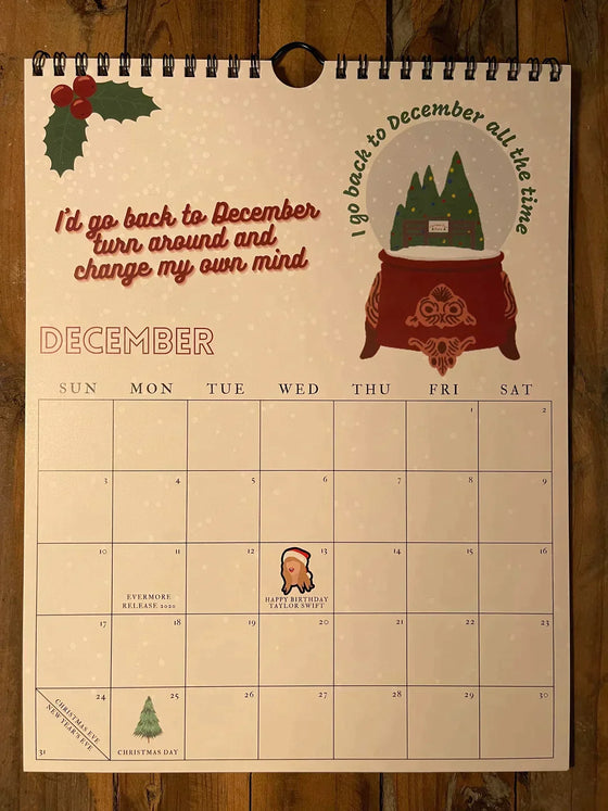 2024 Taylor Swift Låttexter kalender