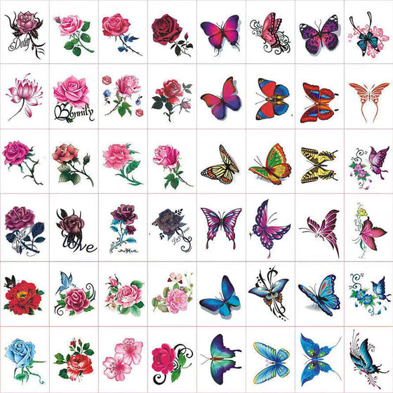 Trendiga 3D-tatueringsklistermärken