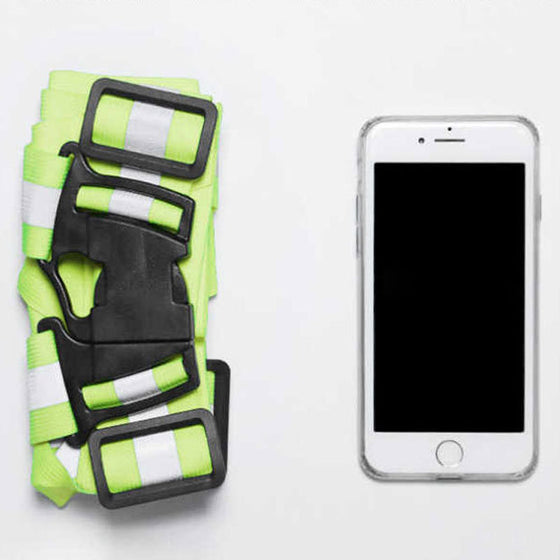 Fluorescerande grön, justerbar reflexväst i stretch