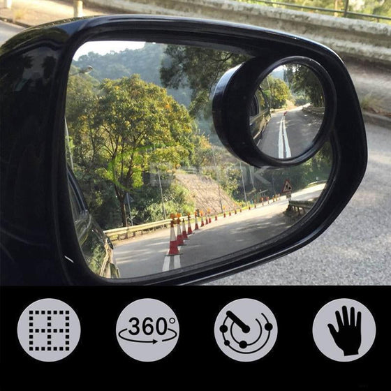 Justerbara bilspeglar för döda vinklar