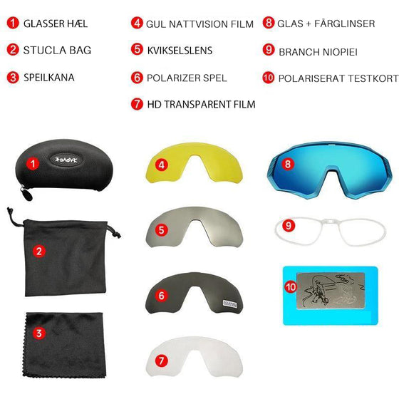 Polariserade cykelglasögon