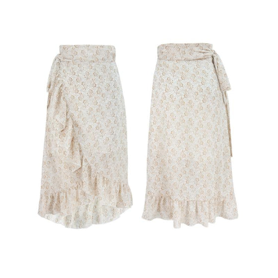 Blommig Chiffongkjol