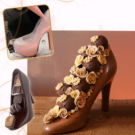 3D högklackat chokladform