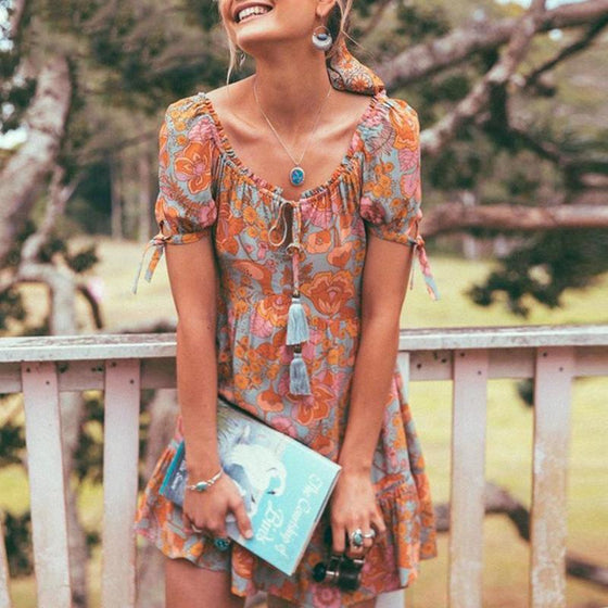 Blommig Dam Klänning