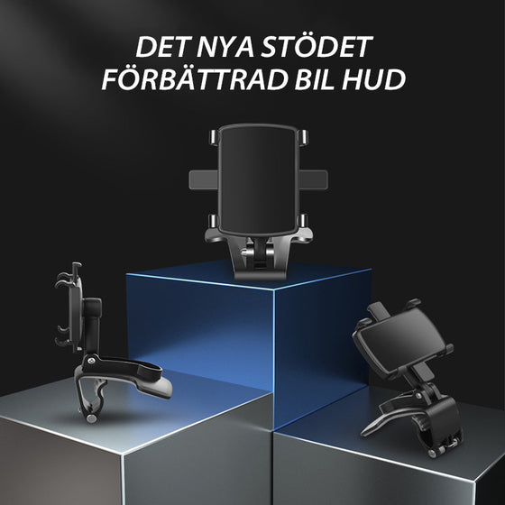 Telefonhållare med nummerplatta i instrumentbrädan