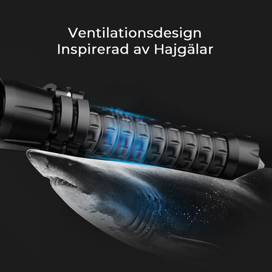 Uppladdningsbar ficklampa för självförsvar