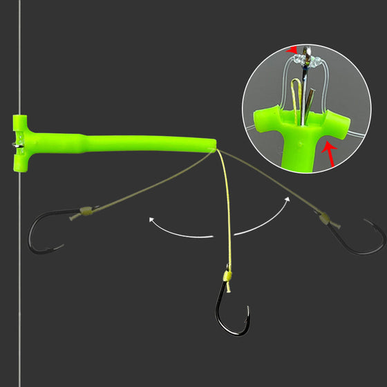 Fiskkrok med speciell anti-tanglesnörkrok