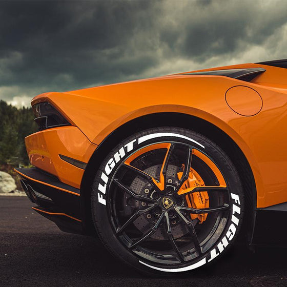 3D stereo Ljusande däckklistermärke