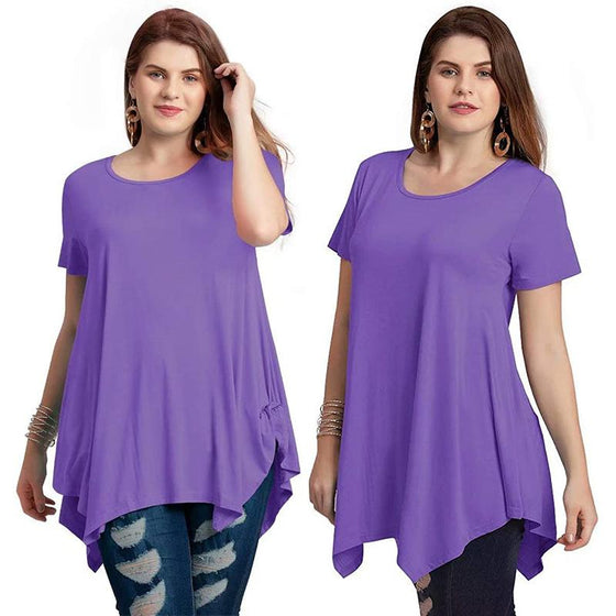 Kortärmad Tunika Dam | Rundad hals