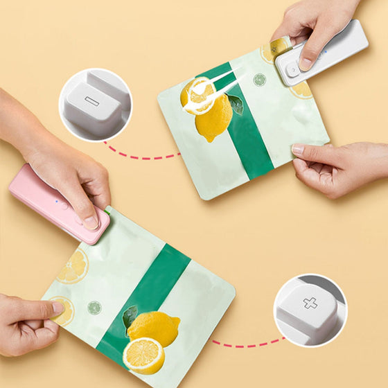 Liten USB-uppladdningsbar miniförseglare