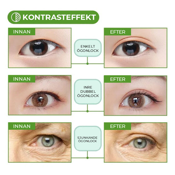 Osynliga dubbla ögonlocksremsor