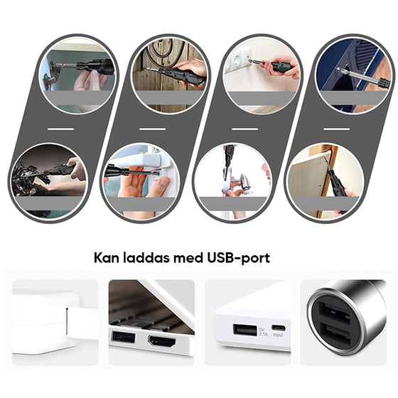 Hushålls Mini elektrisk skruvmejsel