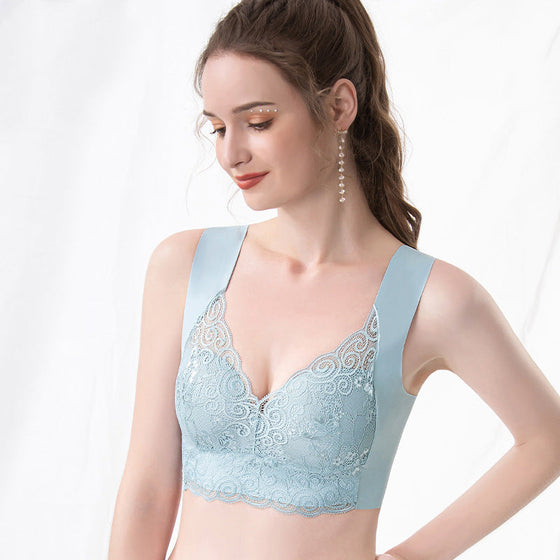 Trådlös push up-bh i spets