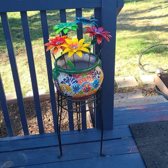 Trädgårdsdekoration Metallblommor