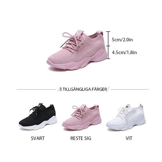 Nya andningsbara stickade sneakers